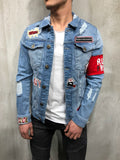 Patch Trucker Denim Jacket 3699