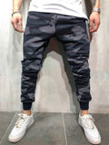 Side Zipper Camouflage Sweatpants 3486