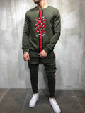 Snake Embroidery Tracksuit 3625