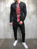 Snake Embroidery Tracksuit Hooded 3626