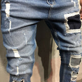 Patched Jeans Streetwear 3687