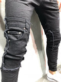Patchwork Jeans Random Ripped 3690