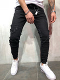 Patchwork Jeans Random Ripped 3690