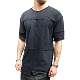 Raw Edge Patched T-Shirt 3698