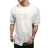 Raw Edge Patched T-Shirt 3698