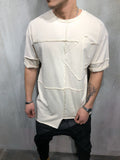 Raw Edge Patched T-Shirt 3698