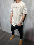 Raw Edge Patched T-Shirt 3698