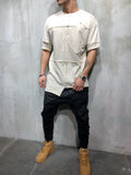 Raw Edge Patched T-Shirt 3698