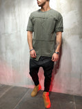 Raw Edge Patched T-Shirt 3698