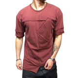 Raw Edge Patched T-Shirt 3698