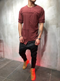 Raw Edge Patched T-Shirt 3698