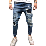 Patched Jeans Streetwear 3687